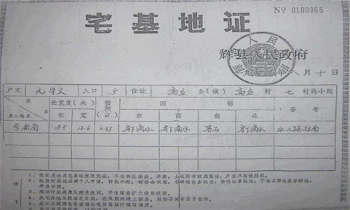 宅基地,土地 使用证,土地利用
